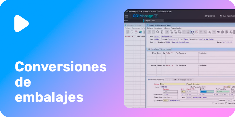 Conversiones de Embalajes – Tutorial