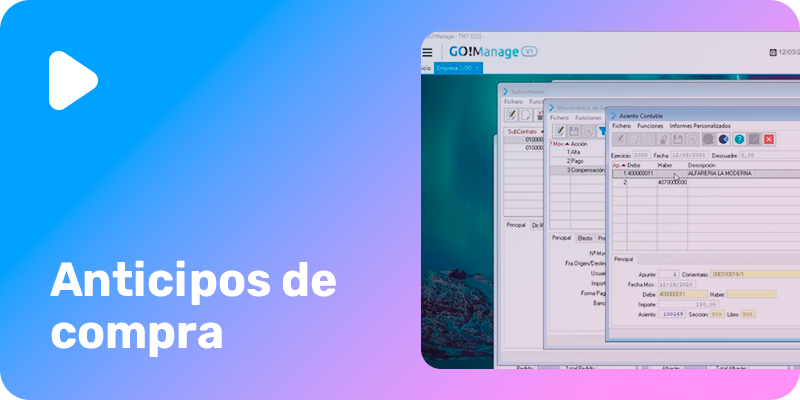 Gestión de Anticipos de Compras – Tutorial