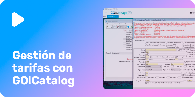 Gestión de Tarifas con GO!Catalog – Tutorial